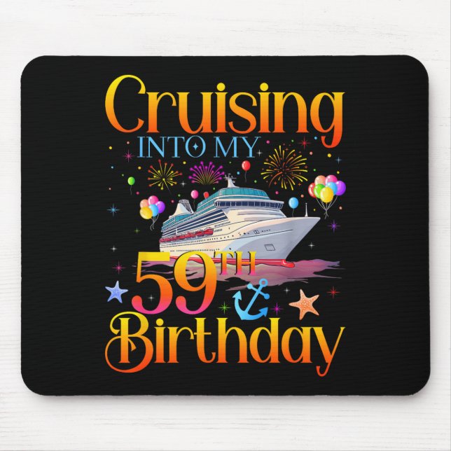 Tapis De Souris Naviguer pour mon 59e anniversaire Croisière 59 an (Devant)