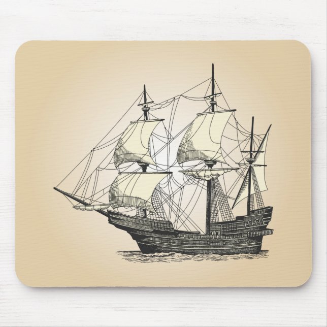 Tapis De Souris Navire à voile pirate (Devant)
