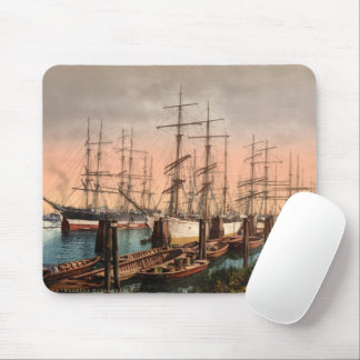 Tapis De Souris Navires en Hambourg Harbour, Allemagne