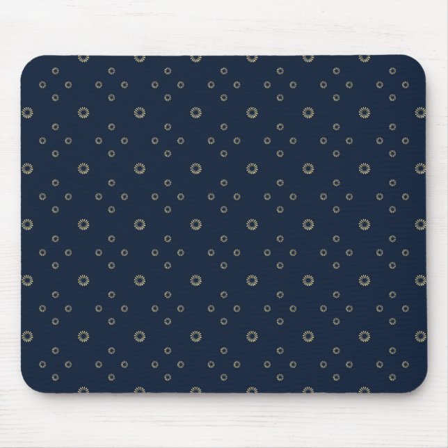 Tapis De Souris Navy | Golden Zinnia Sun (Devant)