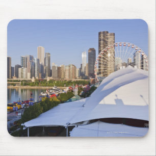 Tapis De Souris Navy Pier et Downtown Chicago