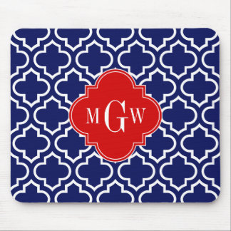 Tapis De Souris Navy Whats Moroccan #6 Red 3 Monogramme initial