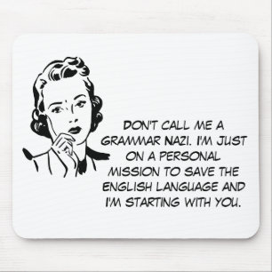 Tapis De Souris Nazi sarcastique de grammaire