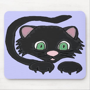 Tapis De Souris NC chat noir drôle Mousepad