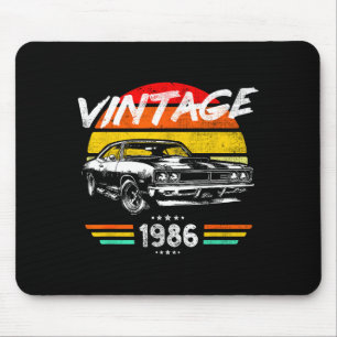 Tapis De Souris Né 1986 40e anniversaire muscle car vintage pères