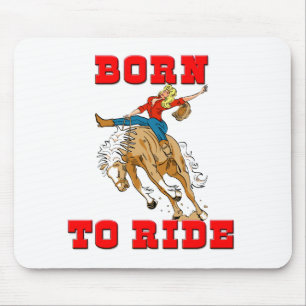 Tapis De Souris Né à Ride CowGirl