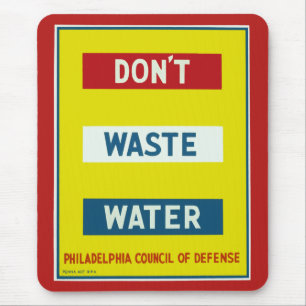 Tapis De Souris Ne gaspillez pas l'eau