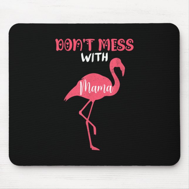 Tapis De Souris Ne manquez pas avec Mama Flamant rose rose (Devant)