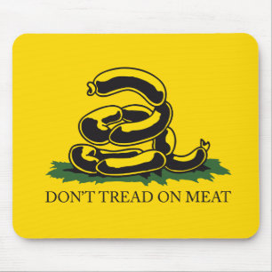 Tapis De Souris Ne marchez pas sur la viande drôle Gadsden drapeau