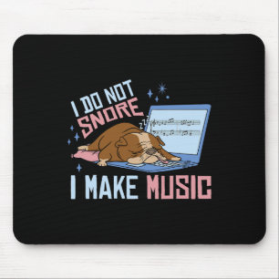 Tapis De Souris Ne Ronfle Pas Je Fais De La Musique Bulldog Endorm