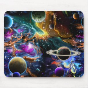 Tapis De Souris Nebula et planètes spatiales