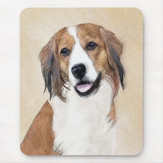Tapis De Souris Nederlandse Kooikerhondje Peinture - Chien Art (Devant)