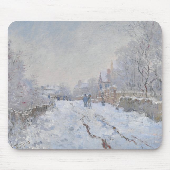 Tapis De Souris Neige à Argenteuil (par Claude Monet) (Devant)