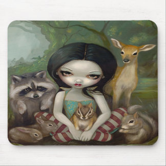 Tapis De Souris Neige blanche et ses amis animaux Mousepad