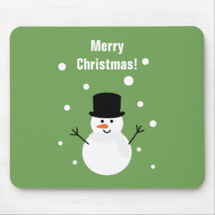 Tapis De Souris Neige de fête de vacances de Noël d'hiver mignon