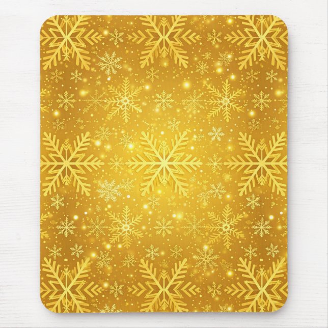 Tapis De Souris Neige dorée (Devant)