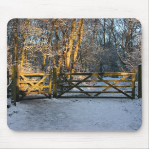 tapis de souris neige et lumière du soleil