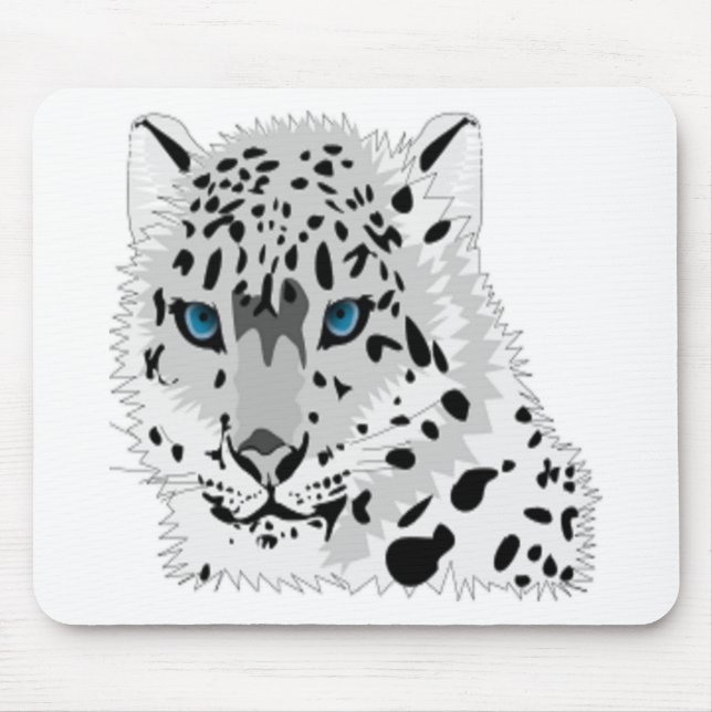 TAPIS DE SOURIS NEIGE LEOPARD (Devant)