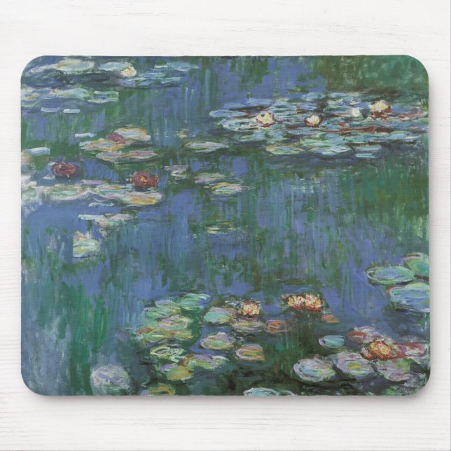 Tapis De Souris Nénuphars de Claude Monet, Fleurs Vintages (Devant)