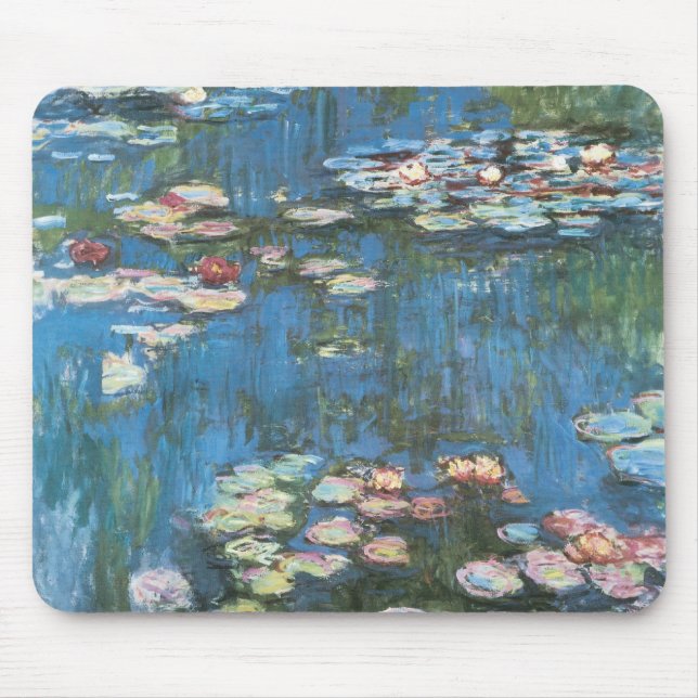 Tapis De Souris Nénuphars de Claude Monet, Impressionnisme Vintage (Devant)