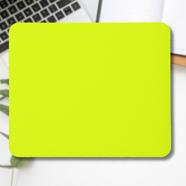 Tapis De Souris Neon Chartreuse couleur solide | Couleur tendance (Créateur téléchargé)