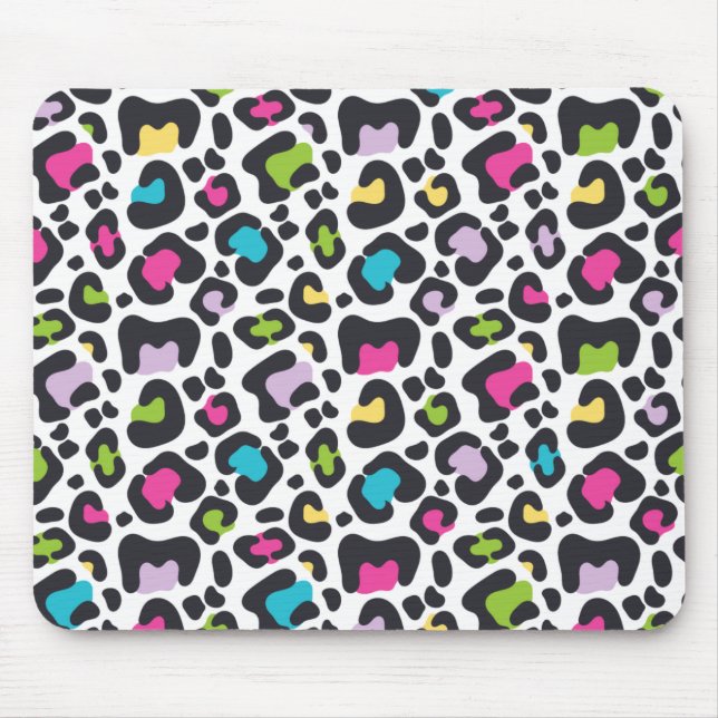 Tapis De Souris Neon Empreinte de léopard (Devant)