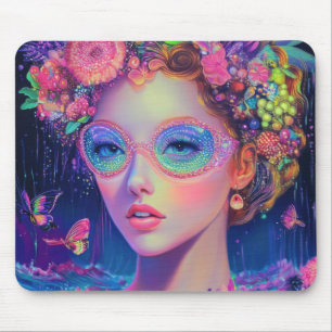 Tapis De Souris Neon Garden Goddess