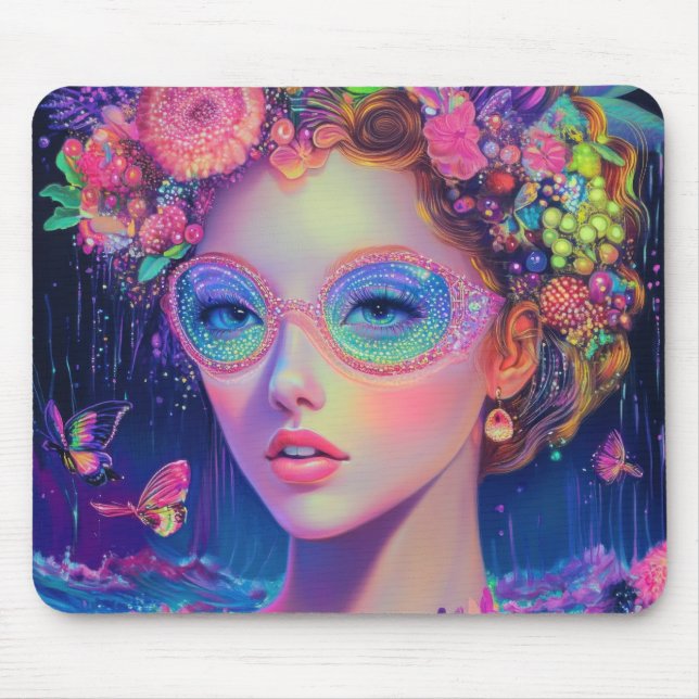 Tapis De Souris Neon Garden Goddess (Devant)