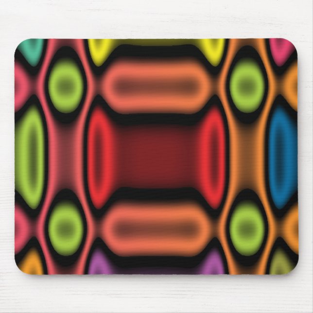 Tapis De Souris Néon géométrique (Devant)