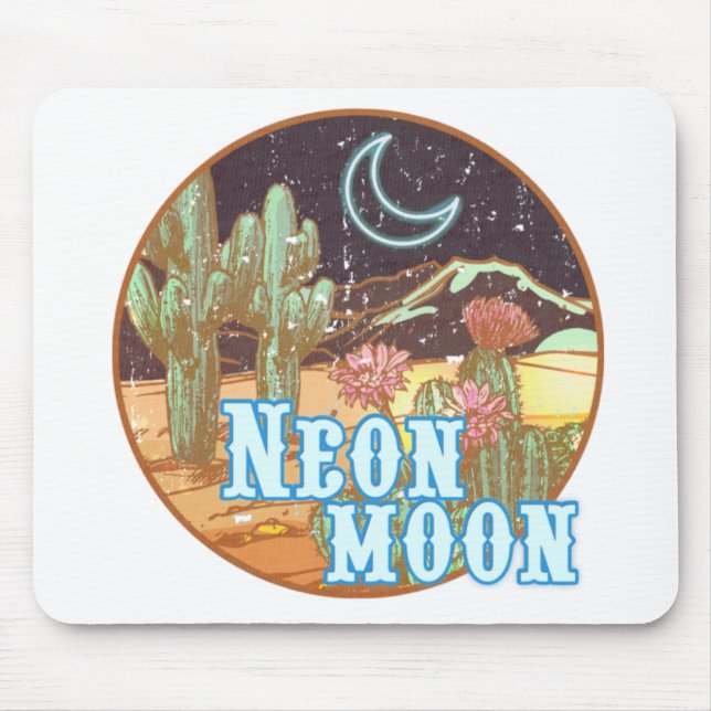 Tapis De Souris Neon Moon Retro Ouest (Devant)