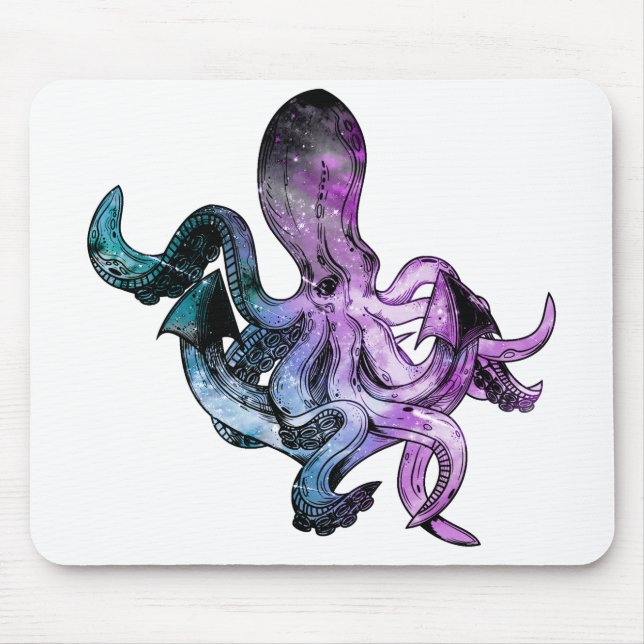 Tapis De Souris néon octopique (Devant)