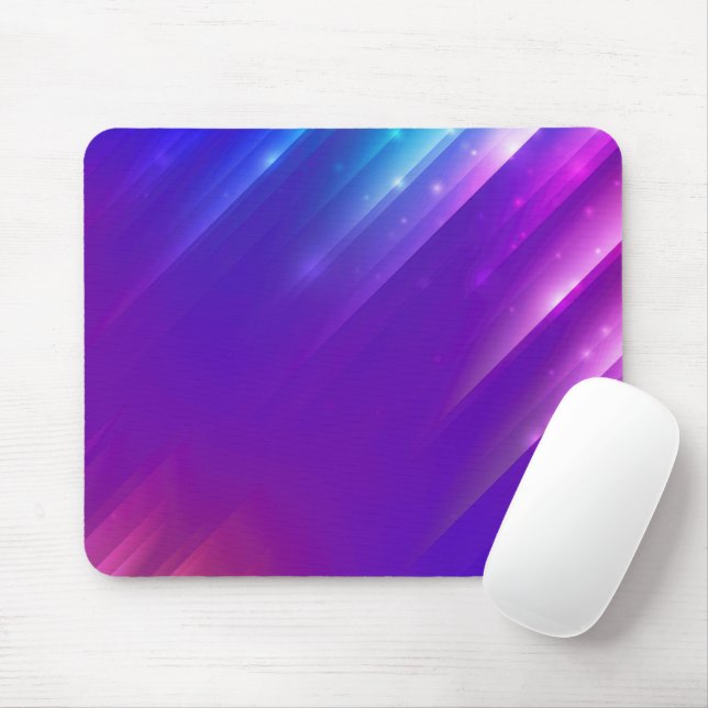Tapis De Souris Neon Purple Abstrait Angle Design (Avec souris)