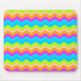 Tapis De Souris Neon Rainbow Zigzag