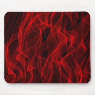 Tapis De Souris Neon Red Curvy Line Abstrait Motif
