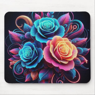 Tapis De Souris Neon Roses