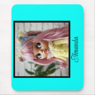 Tapis De Souris Néon turquoise clair tonalité moderne tendance