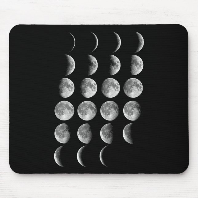 Tapis De Souris Nerdy Leonard Moon Phases Space Science Student Te (Devant)
