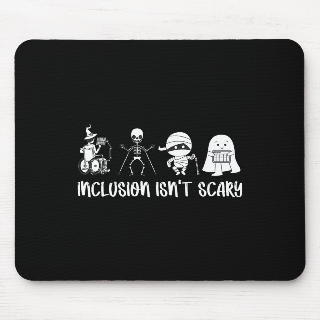 Tapis De Souris N'est pas effrayant professeur Skeleton Ghost mign (Devant)