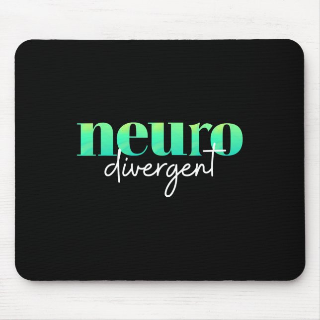 Tapis De Souris Neurodivergent Fierté Pour L'Autisme Adhd Et De Co (Devant)