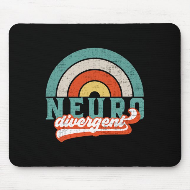 Tapis De Souris Neurodivergent Fierté Pour L'Autisme Adhd Et De Co (Devant)