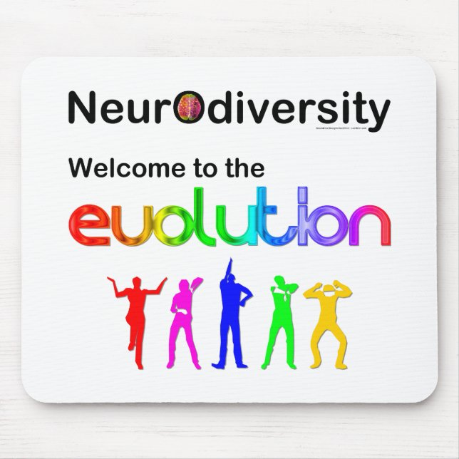 Tapis De Souris Neurodiversité Bienvenue dans l'Évolution (Devant)