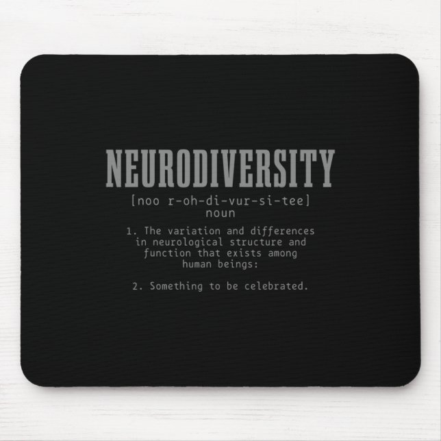 Tapis De Souris Neurodiversité Définition Mois Sensibilisation sur (Devant)