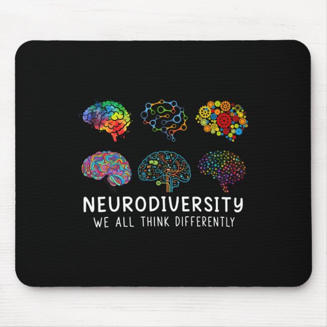 Tapis De Souris Neurodiversité Nous Pensons Tous Différemment Cern (Devant)