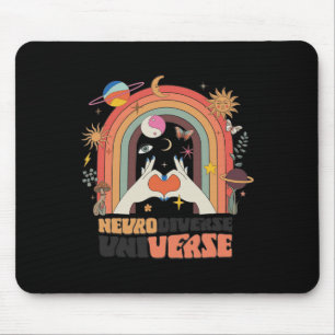 Tapis De Souris Neurodiversité Univers Celestial Retro Autisme Awa