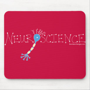 Tapis De Souris Neurologie Mousepad - bleu de white& sur rouge
