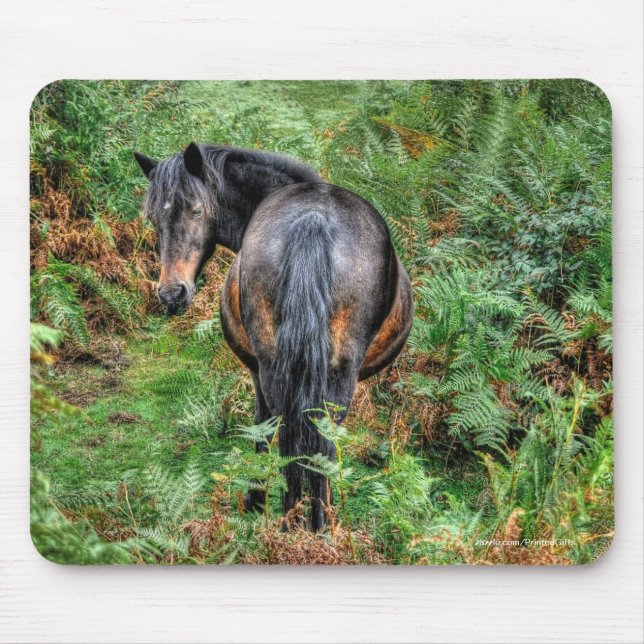 Tapis De Souris New Forest Pony & Bracken pour les amateurs de che (Devant)