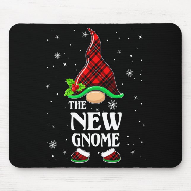 Tapis De Souris New Gnome Red Plaid Matching Family Christmas Paja (Devant)