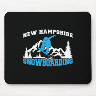 Tapis De Souris New Hampshire Snowboard Hiver Et Mountain Spo
