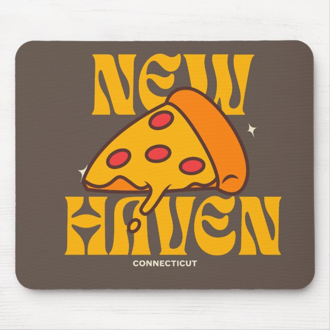 Tapis De Souris New Haven Apizza CT Connecticut Pizza (Devant)