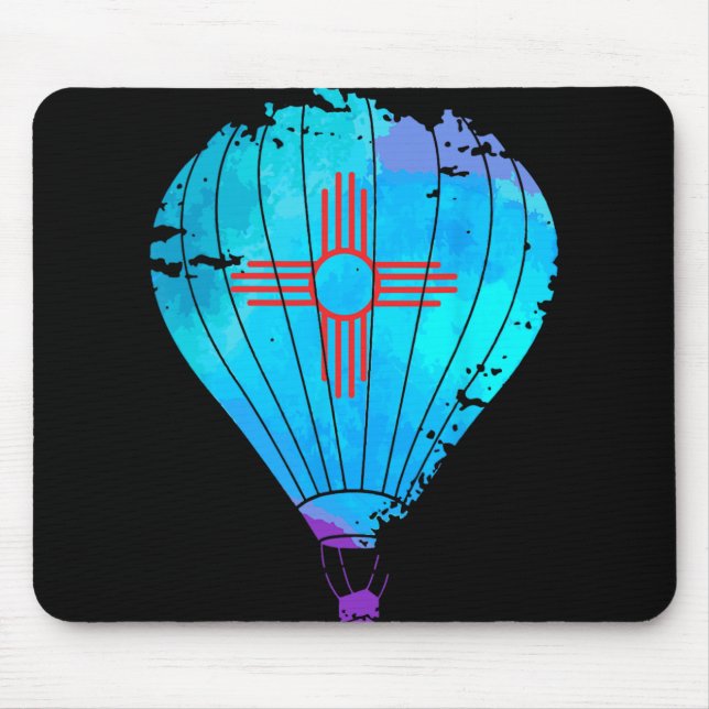 Tapis De Souris New Mexico Festival Hot Air Balloon Zia Gift  (Devant)